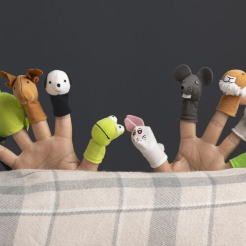 Finger puppets show composition